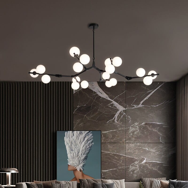 Lustre LED "Branches Colorées et Globes Irune" | Marco Lucetti