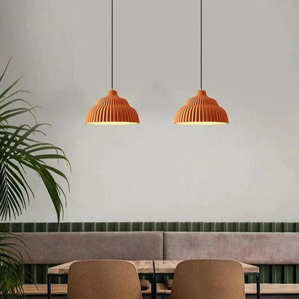 Lustre LED "Cake Luminous" en ciment wabi sabi | Marco Lucetti