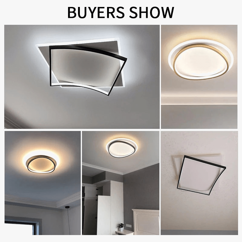 Lustre LED Carré Moderne pour Chambre Salon Étude Foyer Maison | Marco Lucetti