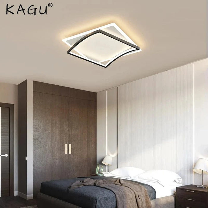 Lustre LED Carré Moderne pour Chambre Salon Étude Foyer Maison | Marco Lucetti