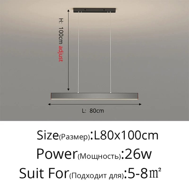 Lustre Led carré moderne - Rectangle Led Plafonnier Suspension Luminaire | Marco Lucetti