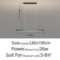 Lustre Led carré moderne - Rectangle Led Plafonnier Suspension Luminaire | Marco Lucetti