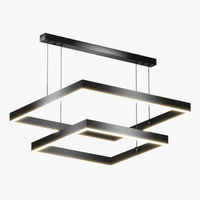 Lustre Led carré moderne - Rectangle Led Plafonnier Suspension Luminaire | Marco Lucetti