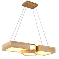 Lustre LED Carrés en Bois - Design Japonais | Marco Lucetti