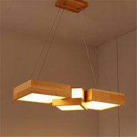 Lustre LED Carrés en Bois - Design Japonais | Marco Lucetti