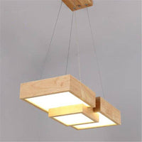 Lustre LED Carrés en Bois - Design Japonais | Marco Lucetti