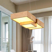 Lustre LED Carrés en Bois - Design Japonais | Marco Lucetti