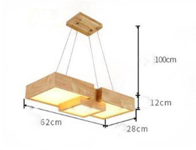Lustre LED Carrés en Bois - Design Japonais | Marco Lucetti B / Froide