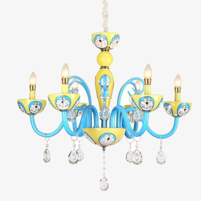 Lustre LED Chat Bleu et Jaune | Marco Lucetti