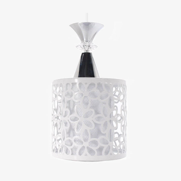 Lustre LED Chromé et Cristal | Marco Lucetti 1 lampe / Chaude