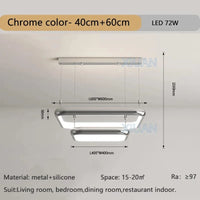 Lustre LED Chrome Perle - Élégance Éclairante | Marco Lucetti Chromé 40 60cm / 3 Température de couleur