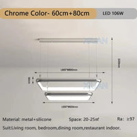 Lustre LED Chrome Perle - Élégance Éclairante | Marco Lucetti Chromé 60 80cm / 3 Température de couleur