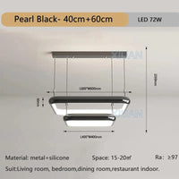 Lustre LED Chrome Perle - Élégance Éclairante | Marco Lucetti Noir Perle 40 60cm / 3 Température de couleur