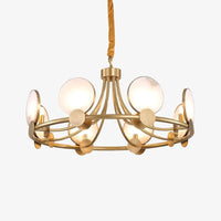 Lustre LED Circulaire Marbré Zélie | Marco Lucetti A - 8 lampes / Chaude