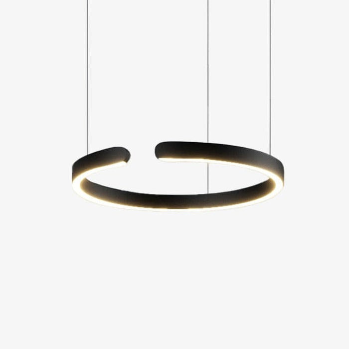 Lustre LED Circulaire Meryl | Marco Lucetti 40cm / Noir / Chaude