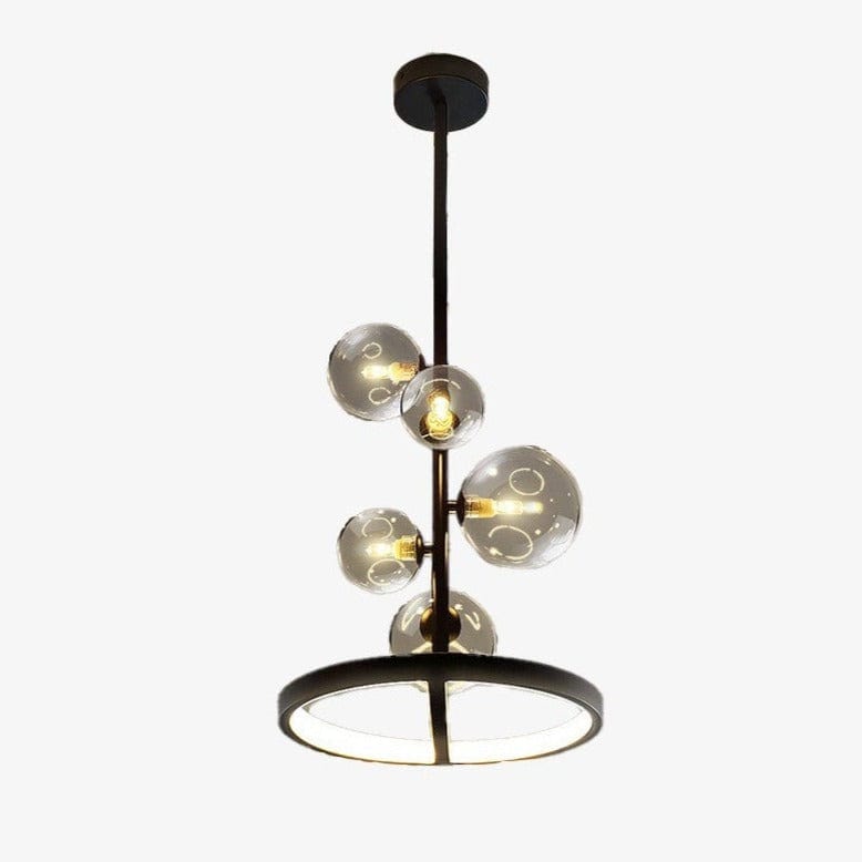 Lustre LED circulaire Romane en métal noir | Marco Lucetti
