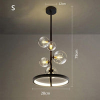 Lustre LED circulaire Romane en métal noir | Marco Lucetti 28 cm / 110V / Chaude