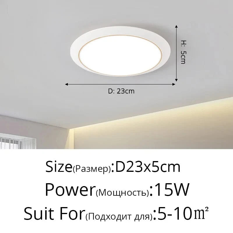 Lustre LED Circulaire Ultra-mince Trois-Preuve | Marco Lucetti A Or Blanc D23x5cm