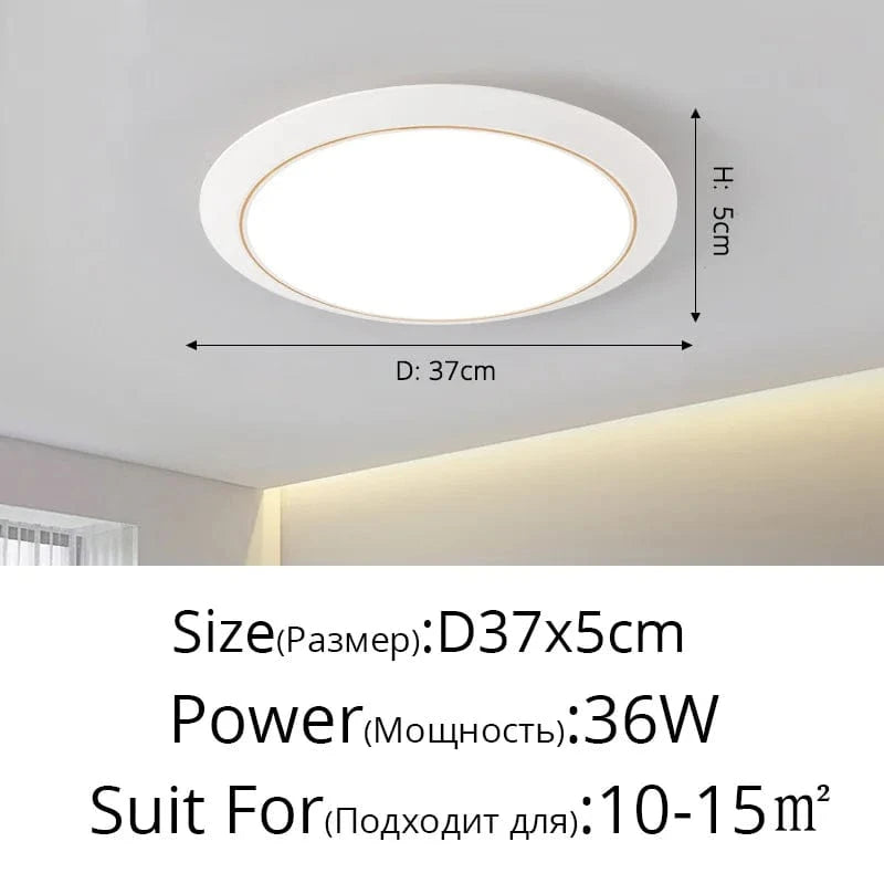 Lustre LED Circulaire Ultra-mince Trois-Preuve | Marco Lucetti A Or Blanc D37x5cm