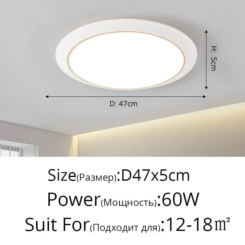 Lustre LED Circulaire Ultra-mince Trois-Preuve | Marco Lucetti A Or Blanc D47x5cm
