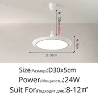 Lustre LED Circulaire Ultra-mince Trois-Preuve | Marco Lucetti B Blanc Noir D30cm