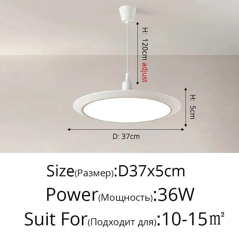 Lustre LED Circulaire Ultra-mince Trois-Preuve | Marco Lucetti B Or Blanc D37x5cm