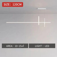 Lustre LED contemporain et élégant pour salle à manger | Marco Lucetti Blanc 120cm / Blanc chaud (3000K)