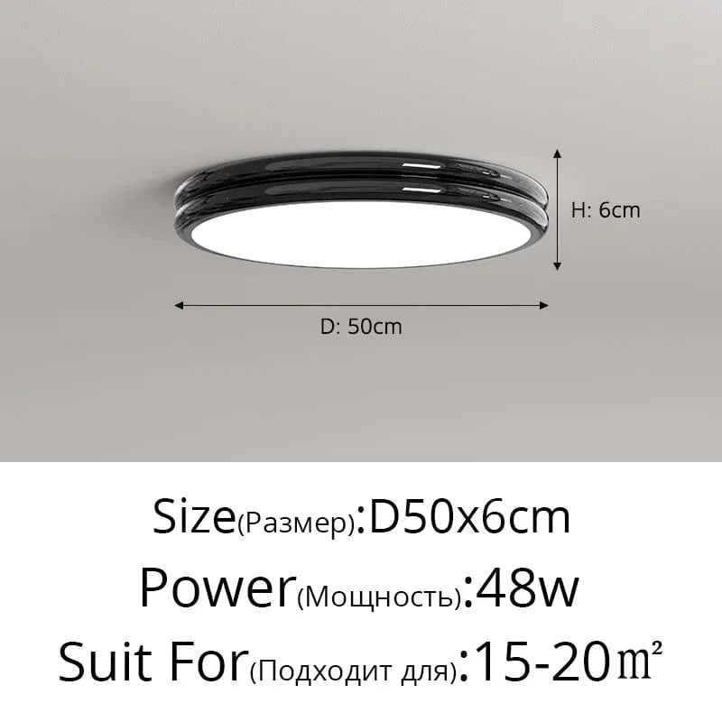 Lustre LED contemporain pour éclairage intérieur et décoration | Marco Lucetti Noir 50cm / Luminosité variable