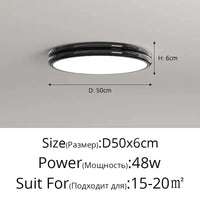 Lustre LED contemporain pour éclairage intérieur et décoration | Marco Lucetti Noir 50cm / Luminosité variable