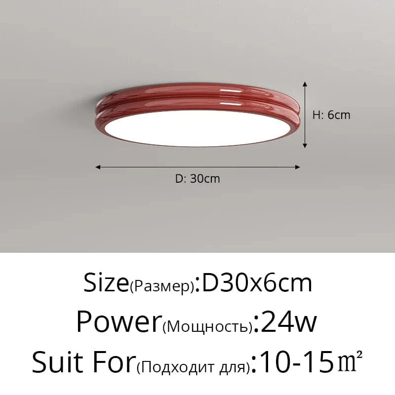 Lustre LED contemporain pour éclairage intérieur et décoration | Marco Lucetti Rouge 30cm / Luminosité variable