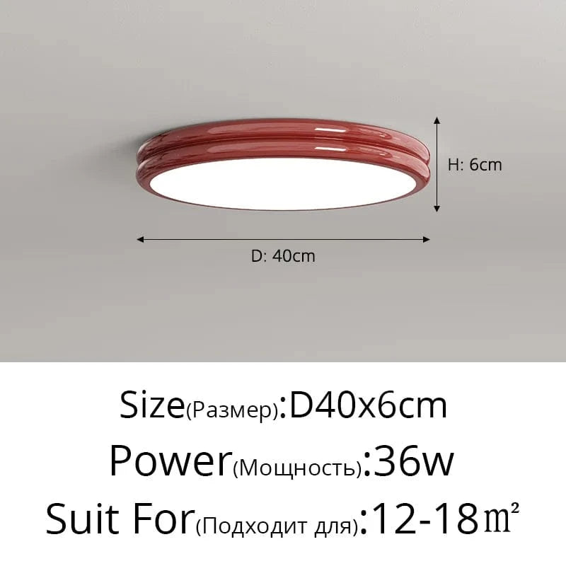Lustre LED contemporain pour éclairage intérieur et décoration | Marco Lucetti Rouge 40cm / 3 couleurs sans télécommande