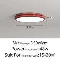 Lustre LED contemporain pour éclairage intérieur et décoration | Marco Lucetti Rouge 50cm / 3 couleurs sans télécommande