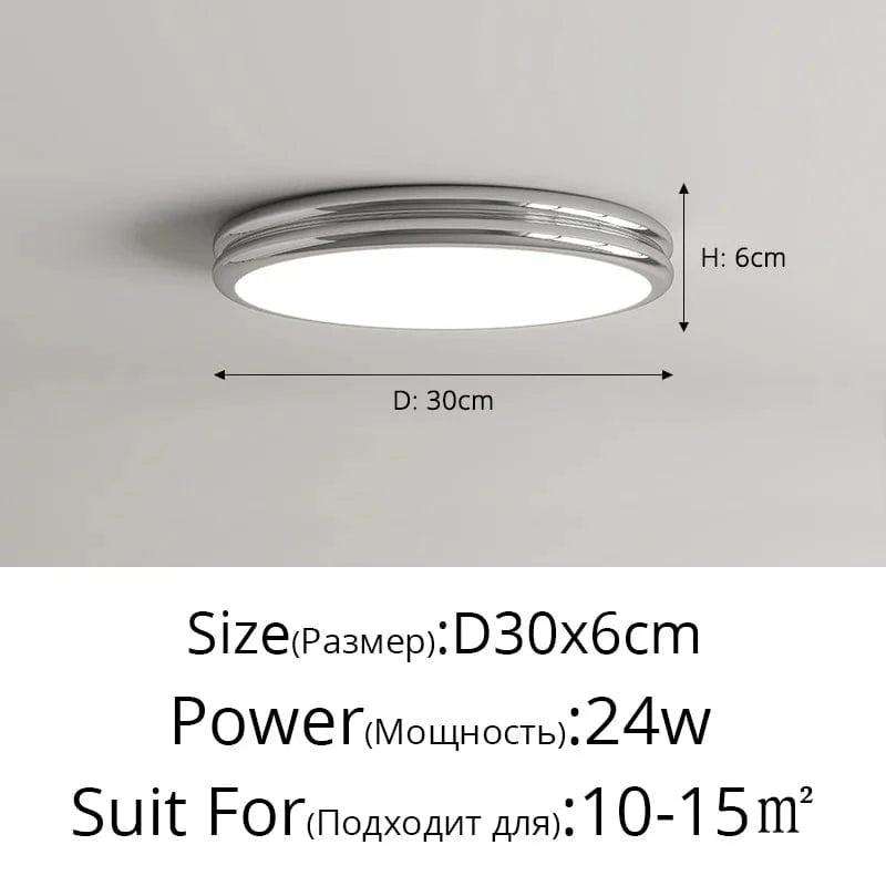 Lustre LED contemporain pour éclairage intérieur et décoration | Marco Lucetti Ruban 30cm / Luminosité variable