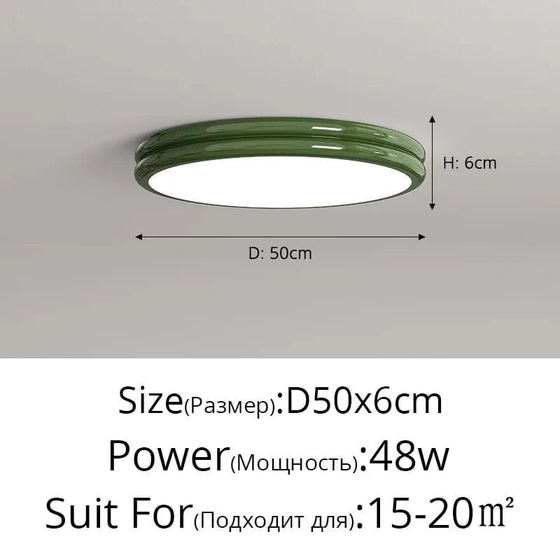 Lustre LED contemporain pour éclairage intérieur et décoration | Marco Lucetti Vert 50cm / 3 couleurs sans télécommande