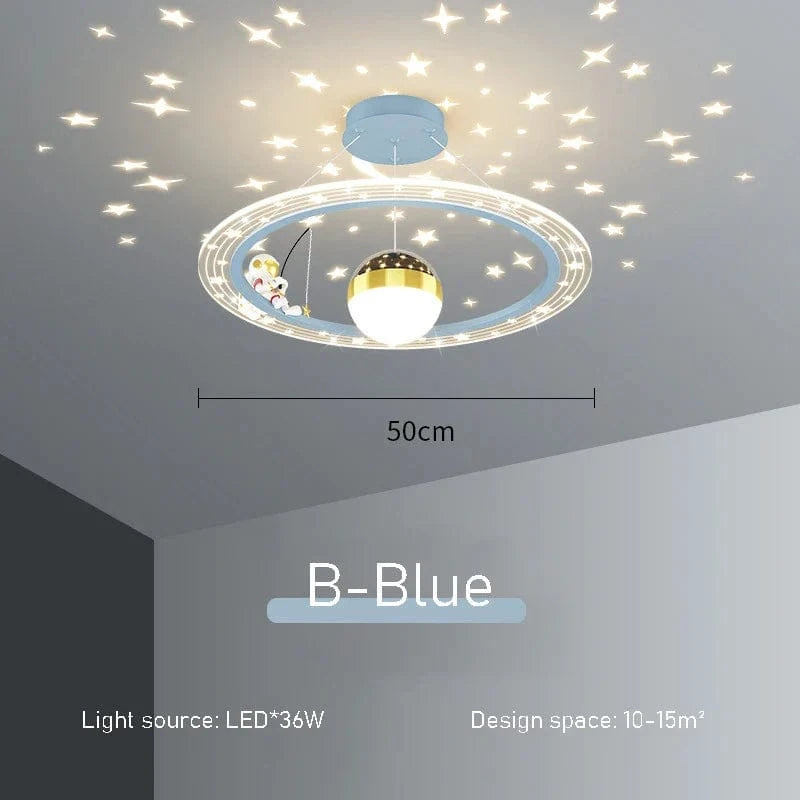 Lustre LED Cosmo pour chambre d'enfant | Marco Lucetti B Bleu / Gradation RC