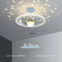 Lustre LED Cosmo pour chambre d'enfant | Marco Lucetti B Bleu / Gradation RC