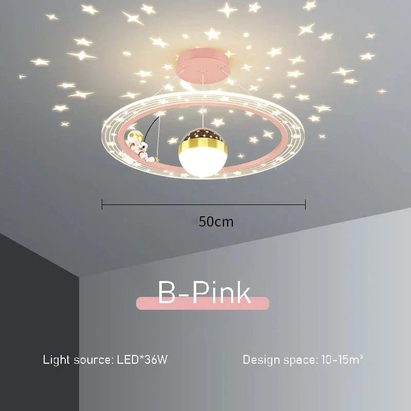 Lustre LED Cosmo pour chambre d'enfant | Marco Lucetti B Rose / 3 températures de couleur