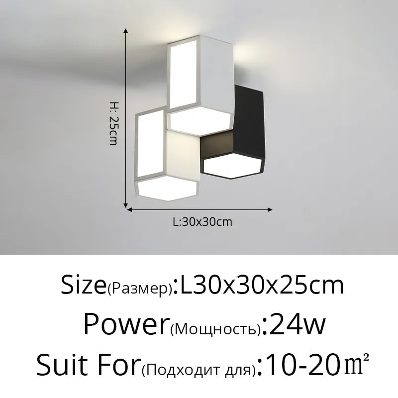 Plafonnier LED Géométrique Créatif