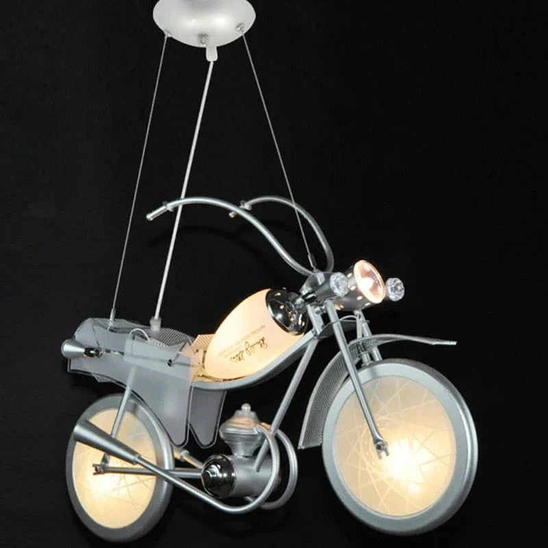 Lustre LED créatif nordique pour chambre d'enfants "Moto en Acrylique" | Marco Lucetti