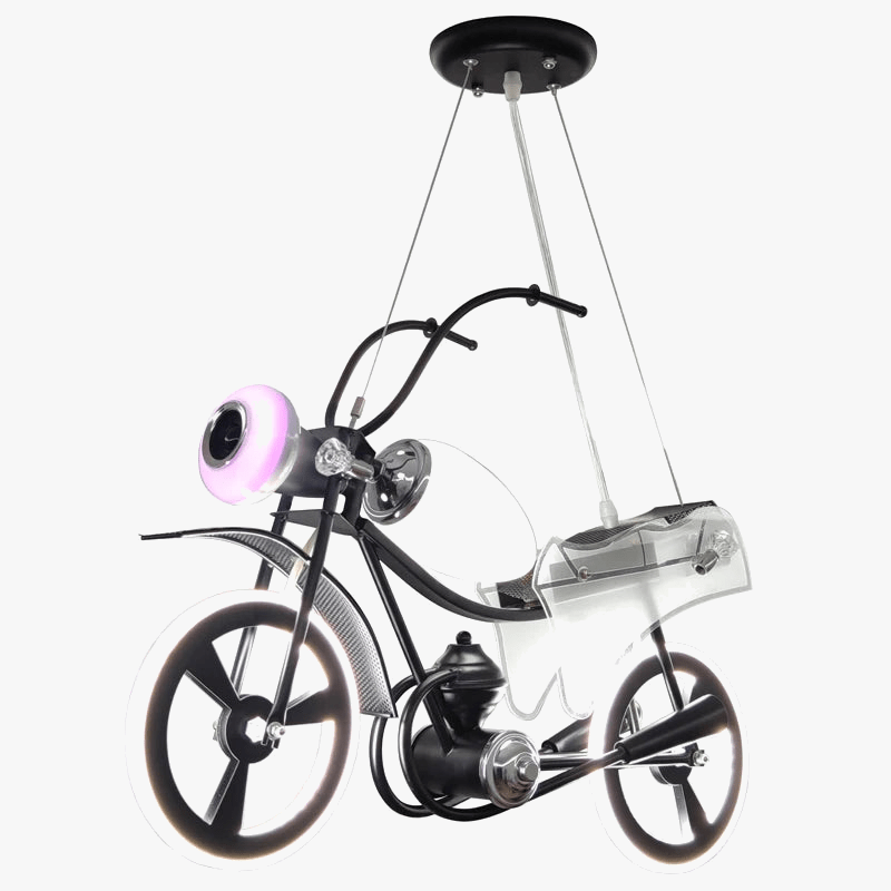 Lustre LED créatif nordique pour chambre d'enfants "Moto en Acrylique" | Marco Lucetti