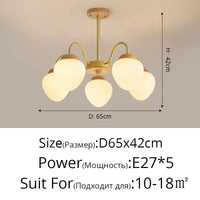 Lustre LED créatif pour salon style rétro restaurant chic | Marco Lucetti 5 têtes / Pas d&#39;ampoule