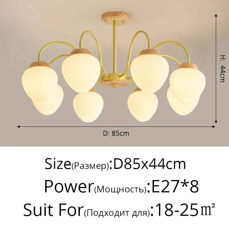 Lustre LED créatif pour salon style rétro restaurant chic | Marco Lucetti 8 têtes A / Pas d&#39;ampoule