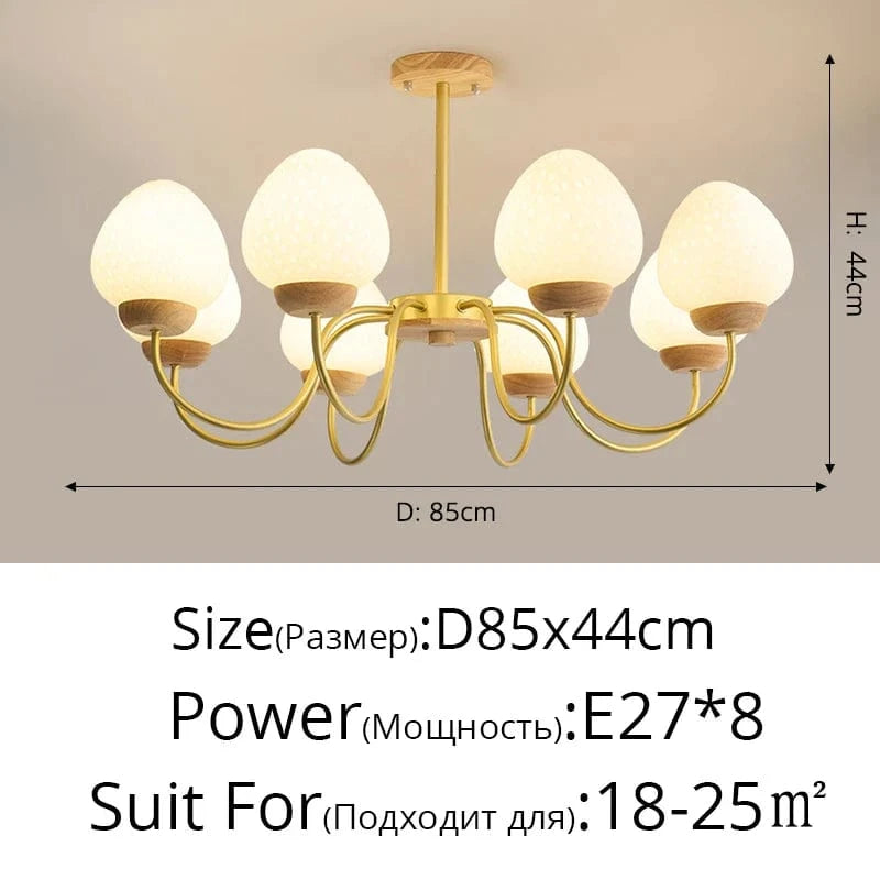 Lustre LED créatif pour salon style rétro restaurant chic | Marco Lucetti 8 têtes B / Pas d&#39;ampoule