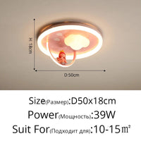 Lustre LED Créatif Trois Têtes pour Enfants - Design Enfance Brillante | Marco Lucetti