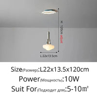 Lustre LED Créatif Trois Têtes pour Enfants - Design Enfance Brillante | Marco Lucetti Style B L22x13cm 10W / 3 couleurs sans télécommande