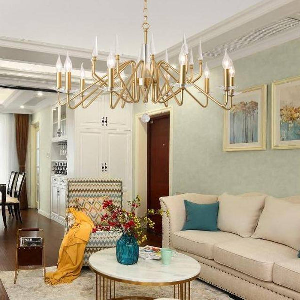 Lustre LED Cristal Doré | Marco Lucetti