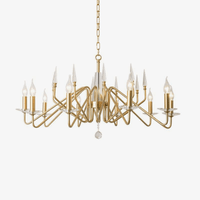 Lustre LED Cristal Doré | Marco Lucetti