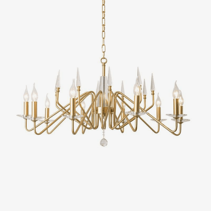 Lustre LED Cristal Doré | Marco Lucetti