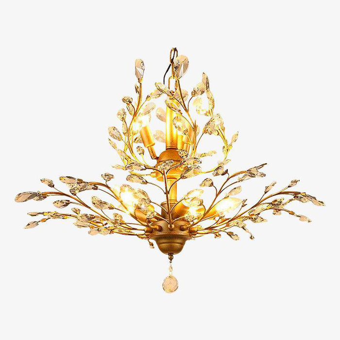 Lustre LED Cristal Doré. | Marco Lucetti Doré - 8 lampes