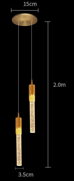 Lustre LED Cristal: Éclairage Moderne | Marco Lucetti A 2 faces en or / Blanc froid
